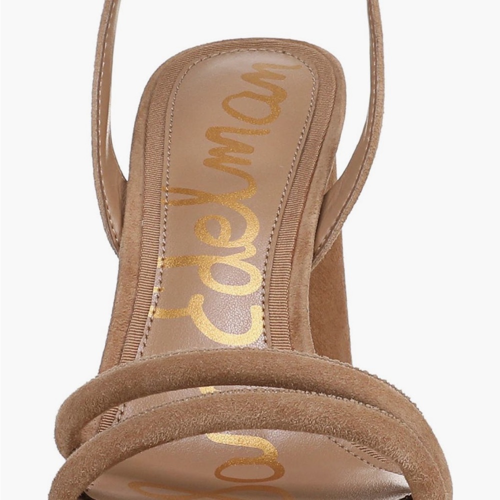 Sam Edelman Kia Strappy Brown Suede Block Heel Sandals - Picture 4 of 15